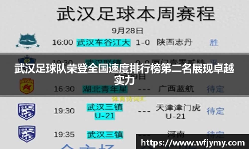 武汉足球队荣登全国速度排行榜第二名展现卓越实力
